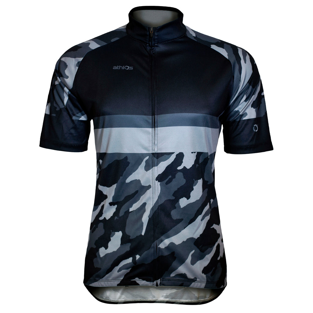 Men's Black Camo Squad One Cycling Jersey