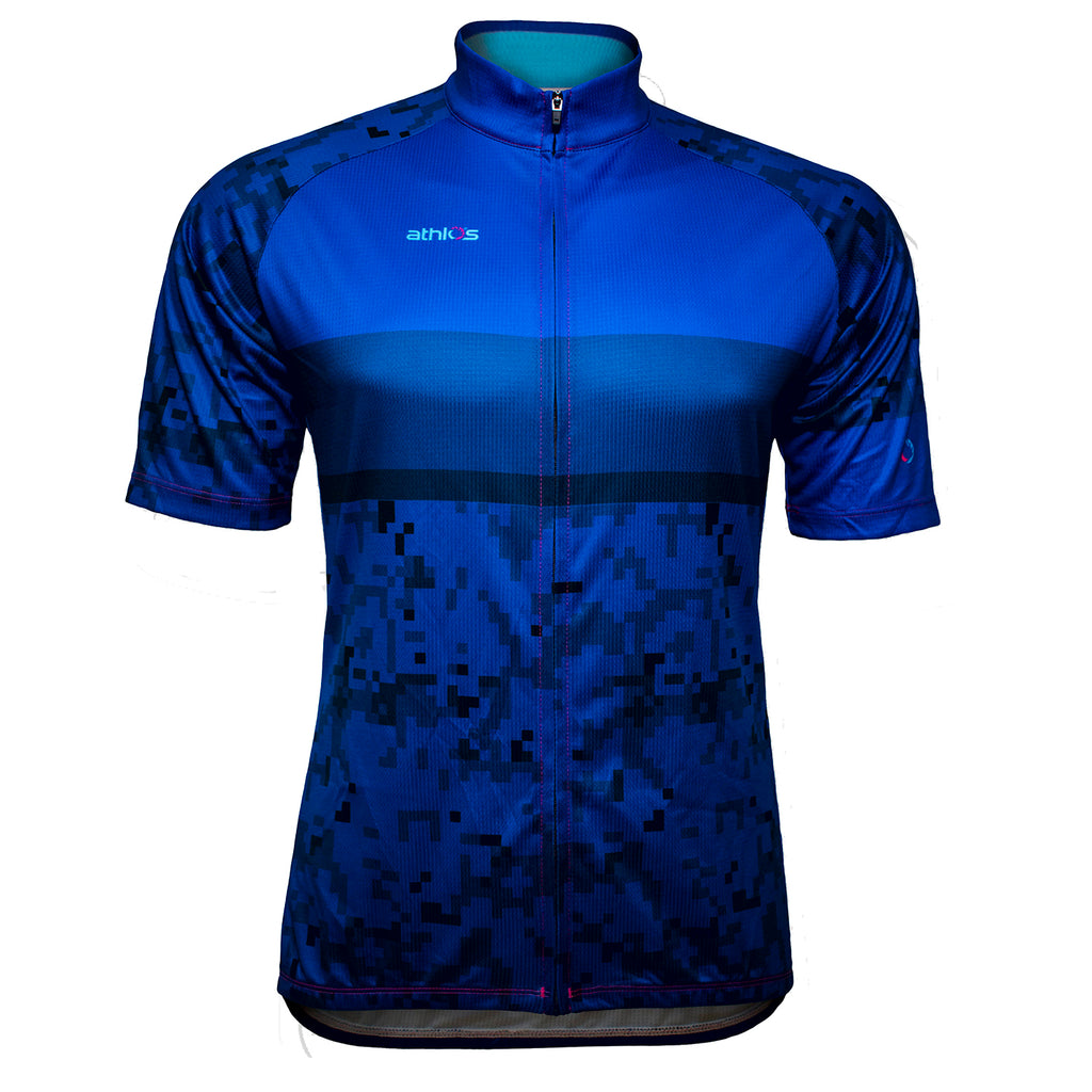 Men's Blue Camo Squad One Cycling Jersey